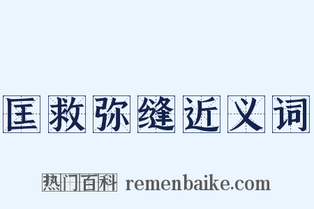 匡救弥缝近义词是什么意思的图片